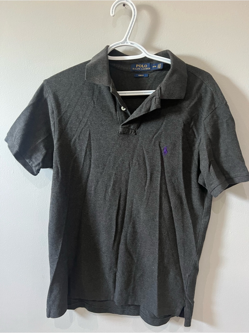 Polo by Ralph Lauren Men's Dark Gray Polo Shirt